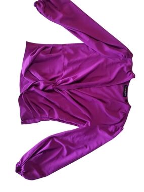 Gabrielle Union Twist-Front Balloon Sleeve Top